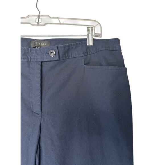 Talbots Blue Textured Career Office Work Hampshire Ankle Dress Pants Size 14 - Picture 5 of 10